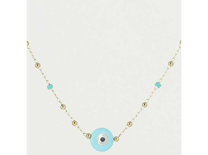 Collier ZAG en acier doré
