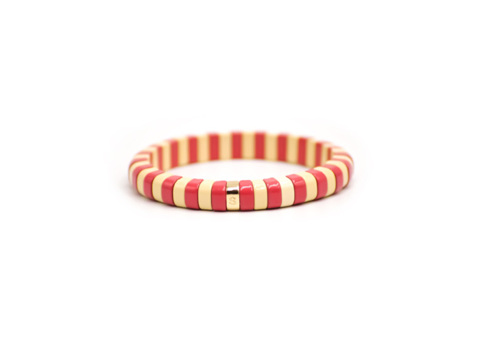 Bracelet Simone à Bordeaux Archi en métal émaillé rose
