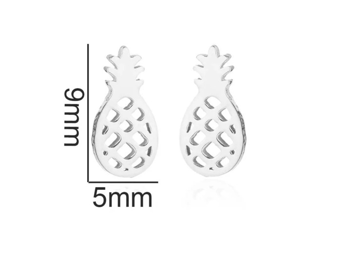 Boucles d'oreilles Ananas 974,île de la Réunion