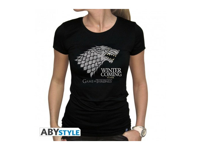 GAME OF THRONES - Tshirt "Winter is coming" femme MC black