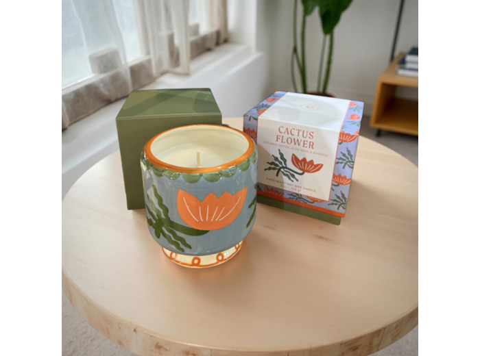 Bougie Adopo 226g - Fleur cactus céramic