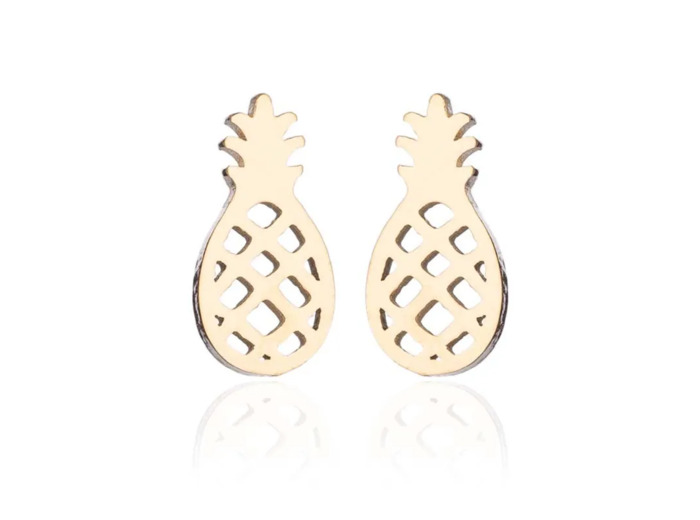 Boucles d'oreilles Ananas 974,île de la Réunion