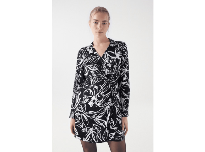 ROBE SATINÉE À IMPRIMÉ FLEURI