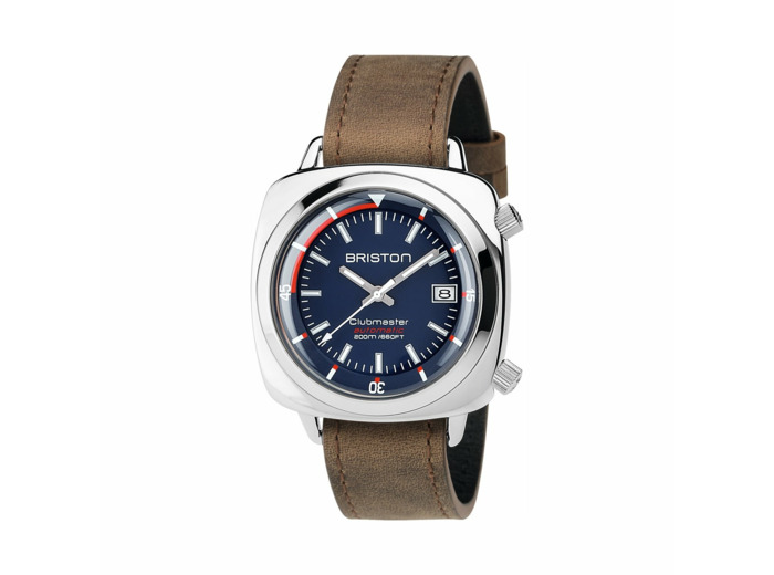Montre Briston Clubmaster Diver HMS Date Acier