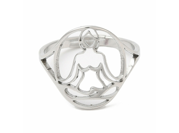 yoga bague acier inoxydable