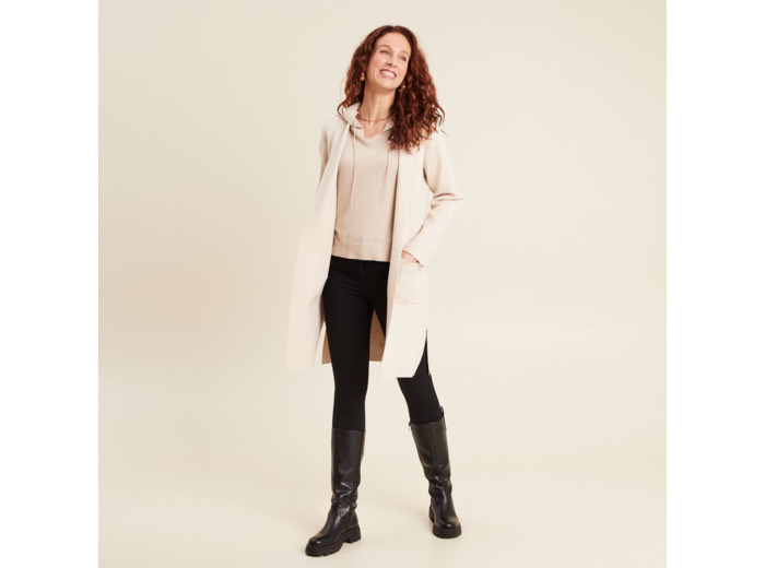 Gilet long manches longues