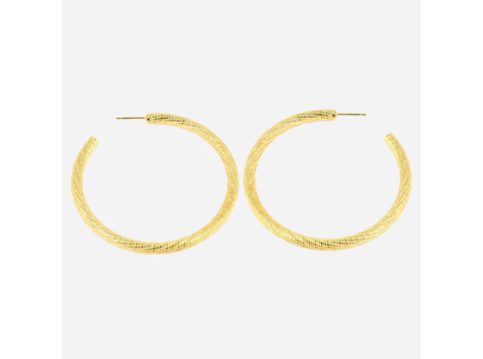 Boucles d'oreilles ZAG en acier doré