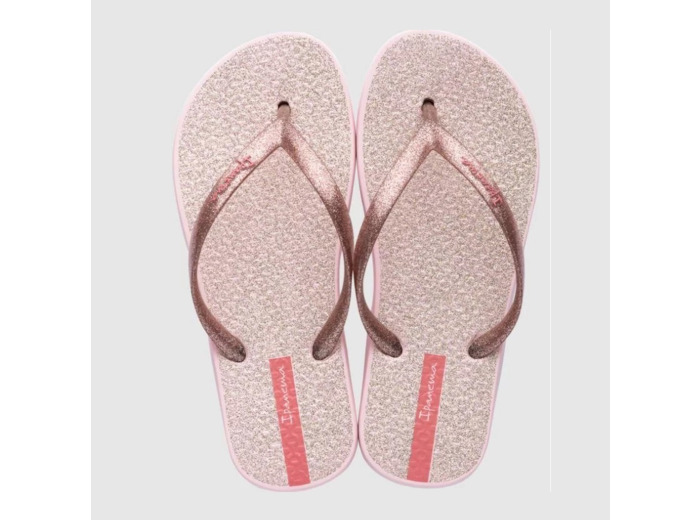 Tong fille light pink glitter ipanema