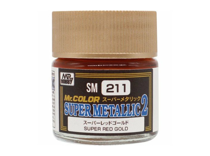 GUNZE SM-211 PEINTURE MR. COLOR SUPER METALLIC COLORS II (10 ML) SUPER RED GOLD