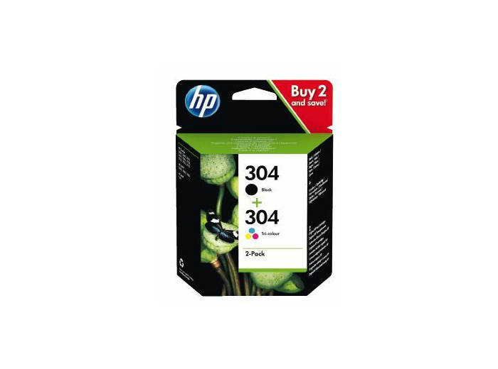Pack de cartouches d'encre hp 304 noir + couleur