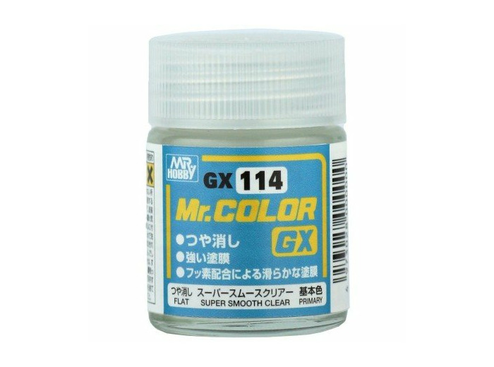 GUNZE GX-114 MR. COLOR GX SUPER SMOOTH CLEAR FLAT (18ML)