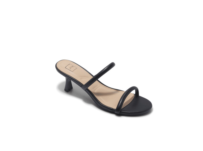 Mule talon decrochee femme noir