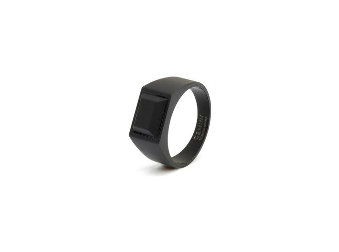 Bague Gemini Classics en titane et agate