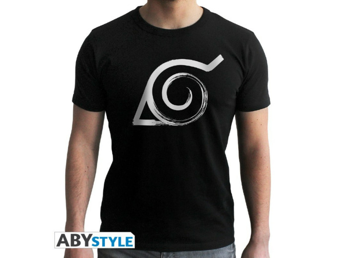NARUTO SHIPPUDEN - Tshirt "Konoha" homme MC black