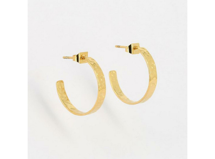 Boucles d'oreilles ZAG en acier doré