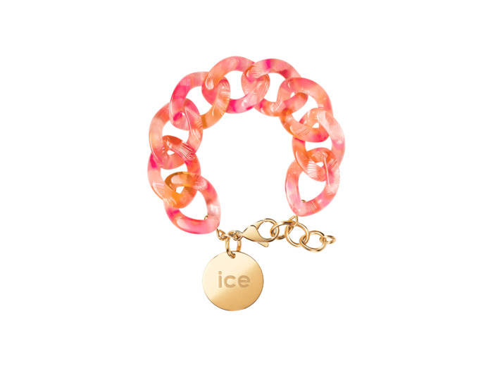 Bracelet chaîne Ice-Watch ICE jewellery Pink yellow en acétate et métal doré