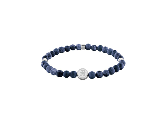 Bracelet Tommy Hilfiger en acier et onyx bleu