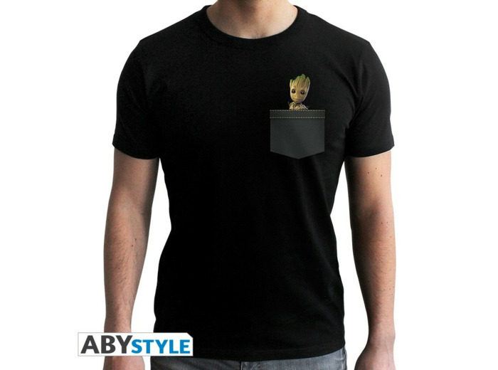MARVEL - Tshirt "Pocket Groot" homme MC black