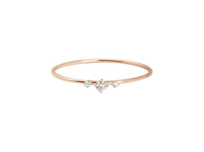 Bague Vanrycke Stardust en or rose et diamants