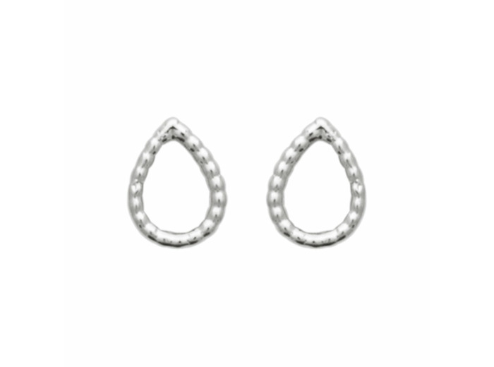 Boucles d'oreilles en argent rhodié