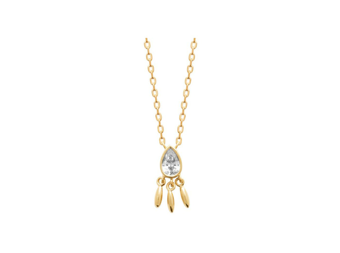 Collier en plaqué or et oxyde de zirconium