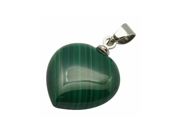 Pendentif en malachite forme coeur