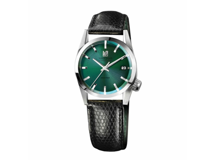 Montre March LA.B AM69 Forest Electric - Bracelet cuir façon lézard