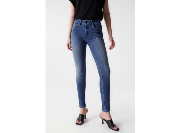 Jean Push Up Destiny Skinny délavage moyen