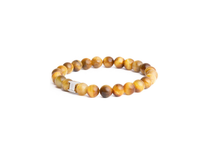 Bracelet Gemini Classics en acier et œil de tigre