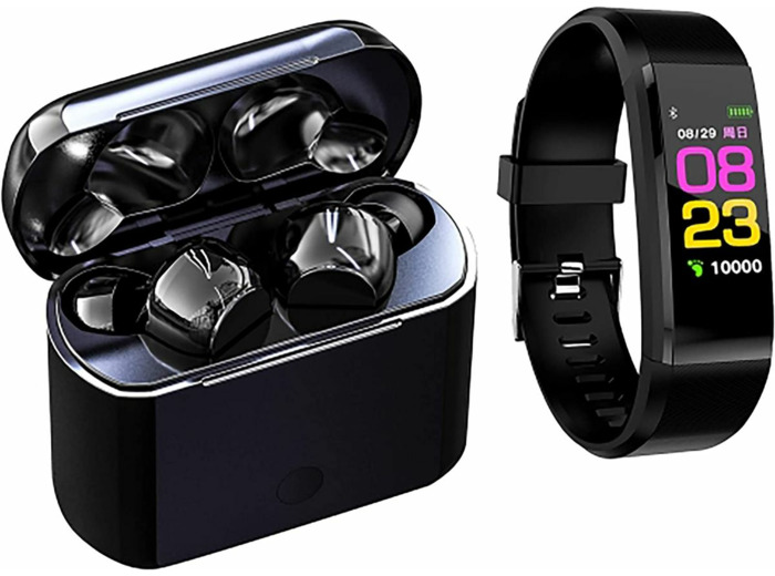 Pack montre connectée et écouteurs avec étui de charge ref mp1520