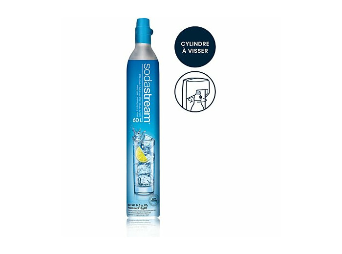 Recharge de gaz supplÃ©mentaire sodastream 60l originale Ã  visser