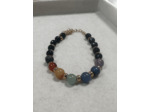 Bracelet 7 Chakras spinelle & acier inoxydable