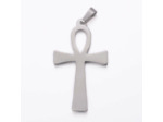 Pendentif croix de Ankh relief en acier inoxydable