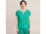 T-shirt manches courtes plissé