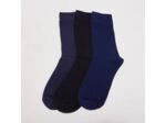 Lot 3 paires de chaussettes homme unies