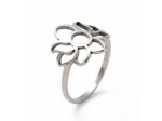 FLOWERS BAGUE ACIER INOXYDABLE