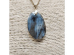 Pendentif labradorite madagascar bleue