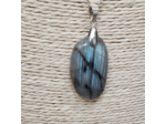 Pendentif labradorite madagascar bleue