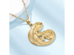 Collier gecko acier inoxydable