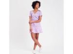 Jupe-short évasée satinée