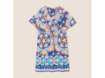 Robe droite col cache-coeur