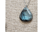 Pendentif labradorite madagascar bleue