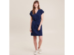 Robe droite col en V