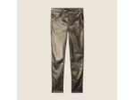 Pantalon ajusté enduit 7/8ème