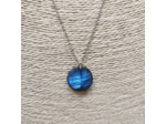 Pendentif labradorite madagascar bleue