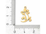 Pendentif gecko acier or