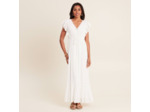Robe longue évasée à volants