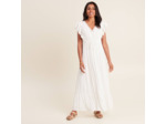 Robe longue évasée à volants