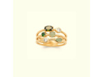 Bague 3 Rangs Issia - Vert
