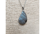 Pendentif labradorite madagascar bleue